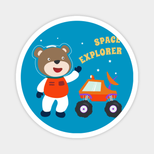 Cute bear astronaut. Magnet